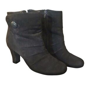 Aerosol Dark Taupe Faux Suede Ankle Bootie Size 8